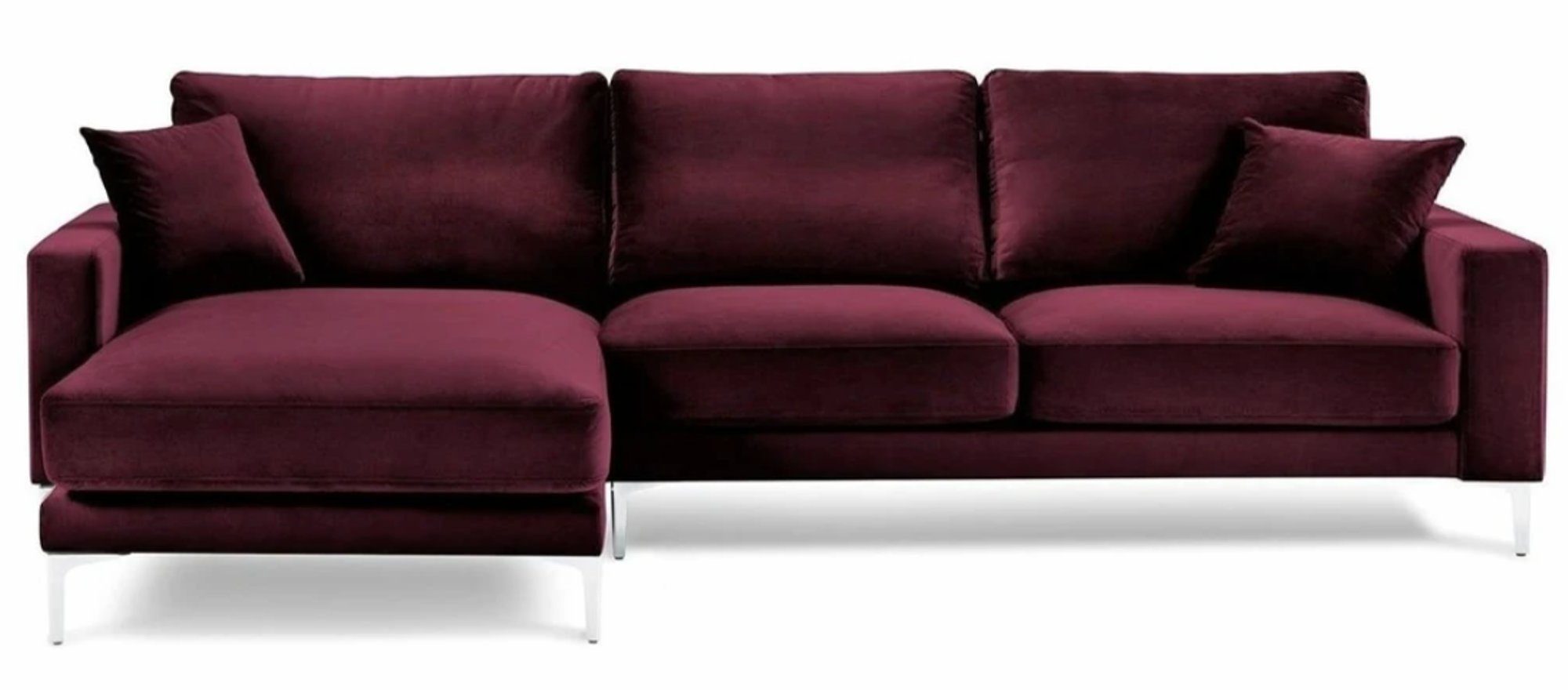 JVmoebel Ecksofa, Rot Burgund Ecksofa Design Couchen Polster Sofa Sofas Italienische | Ecksofas