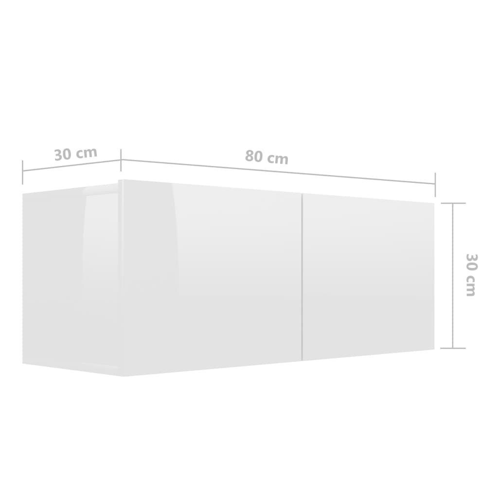 TV-Schrank-Set Holzwerkstoff 6-tlg. TV-Schrank Hochglanz-Weiß furnicato