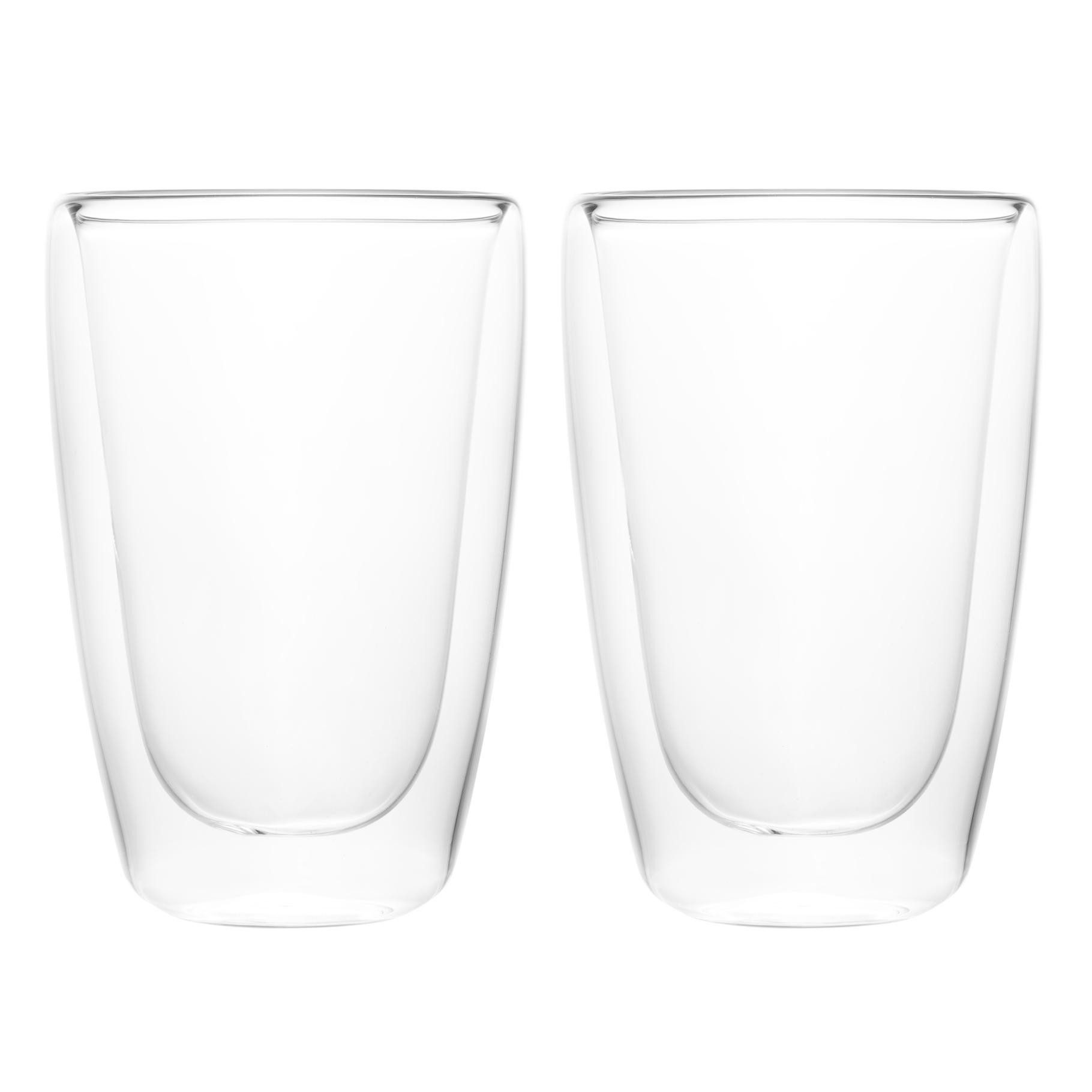 HI Thermoglas Latte Macchiato Kaffee Glas Thermoglas doppelwandig 2er-Set HI 13401, Material: Borosilikatglas