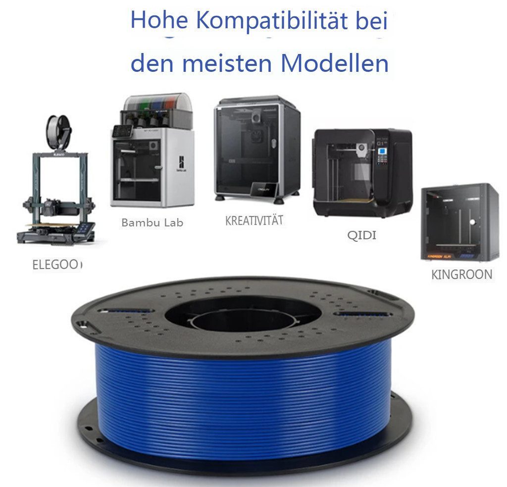 KINGROON Filament 3D Drucker PETG Filament 1,75mm 10KG Set 10 Farben, Hohe Maßgenauigkeit & Zähigkeit 3D-Druckmaterialien