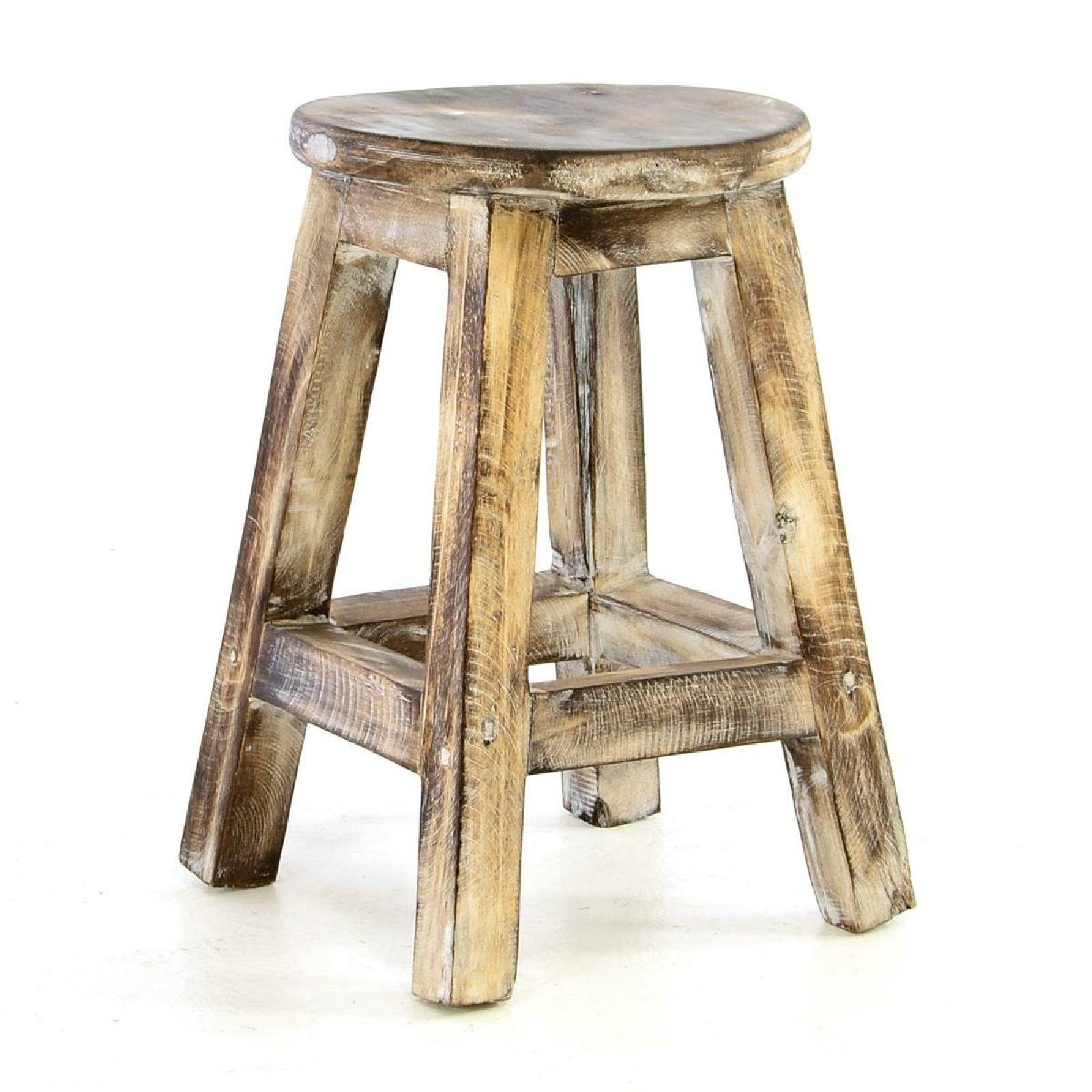 VCM Gartenstuhl Vintage Hocker geflammt 40cm günstig online kaufen