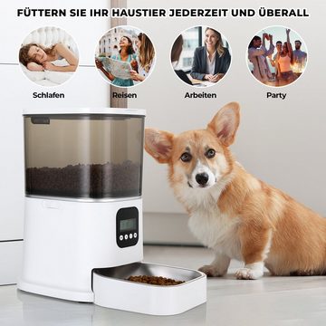 TLGREEN Katzen-Futterautomat Katzenfutter Automat, 6L utomatischer Futterspender Katze