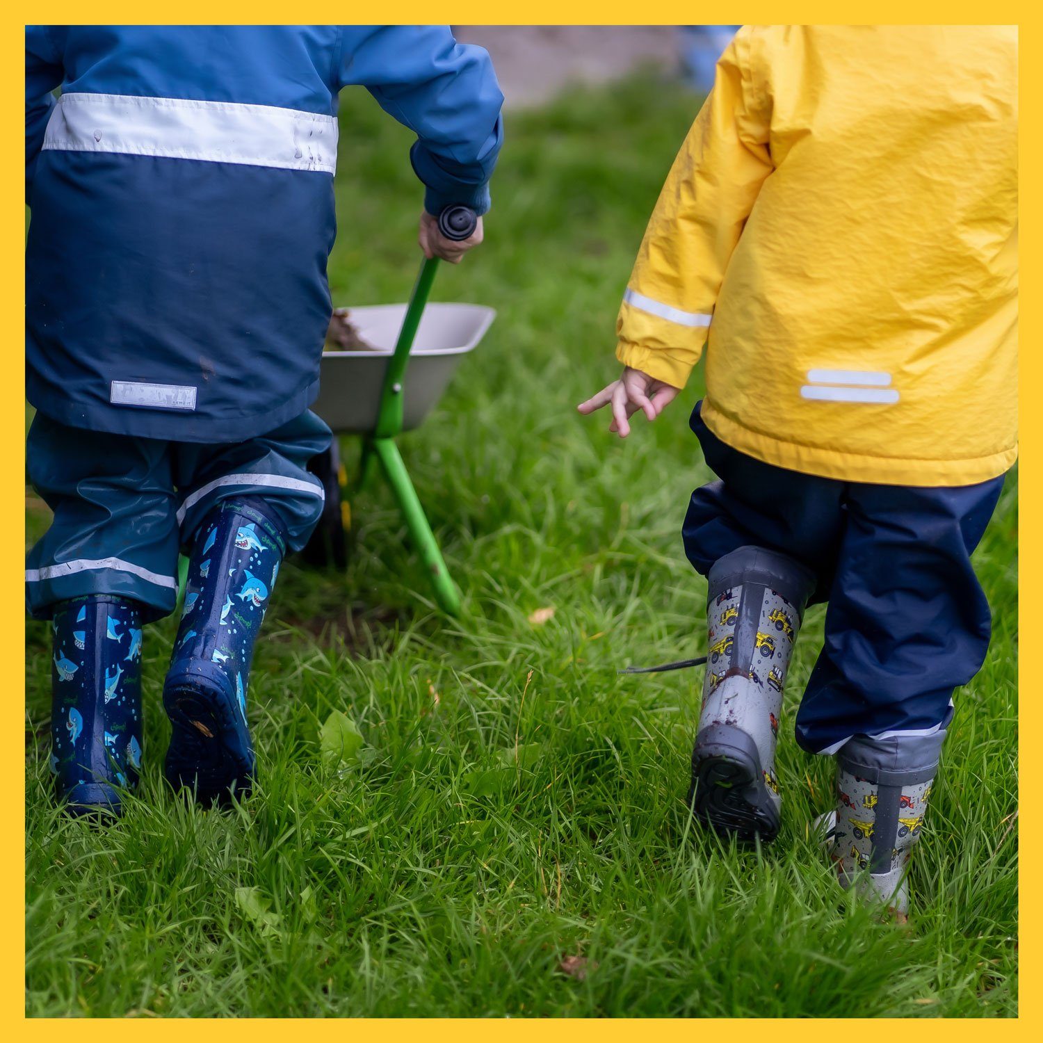 Beck Gummistiefel Sharks Gummistiefel (wasserdichter, schmaler Stiefel, für trockene Füße bei Regenwetter) Stulpe mit Kordel, weicher flexibler Naturkautschuk