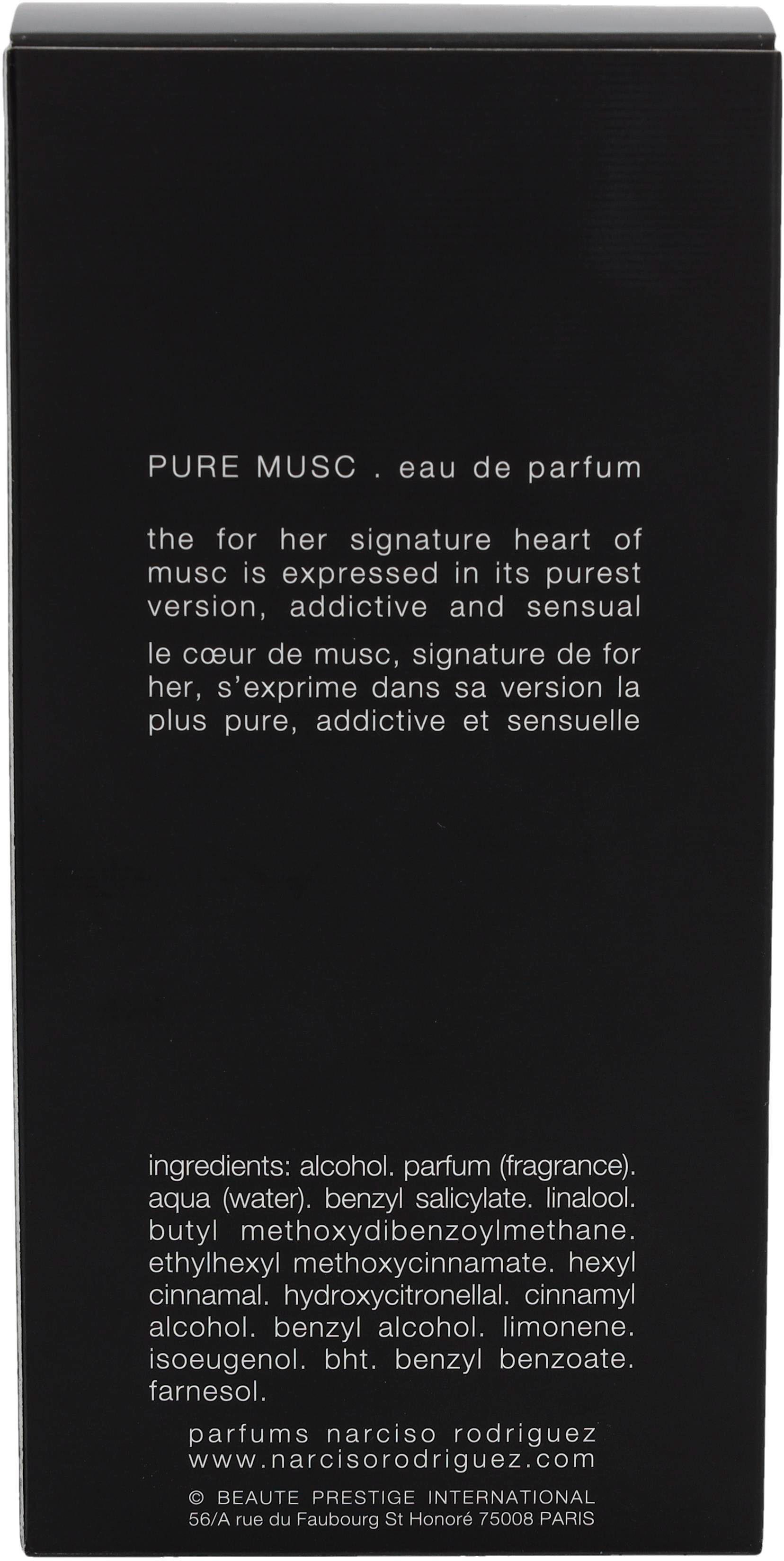 narciso rodriguez Eau de Parfum Narciso Rodriguez for Her Pure Musc, mit intesivem Moschus