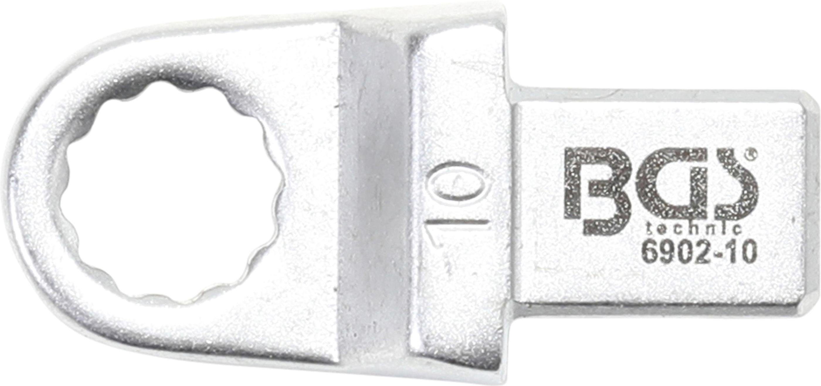BGS technic Ausstechform Einsteck-Ringschlüssel, 10 mm, Aufnahme 9 x 12 mm