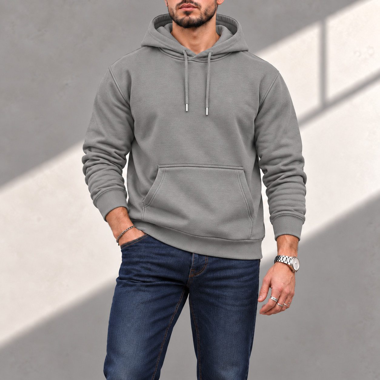 S&S Kapuzensweatshirt Hoodie Herren Kapuzenpullover Moderne Sweatshirt Baumwollmischung (Packung, 1-tlg) Fleece Pullover Hoody – Bild 5 von 5