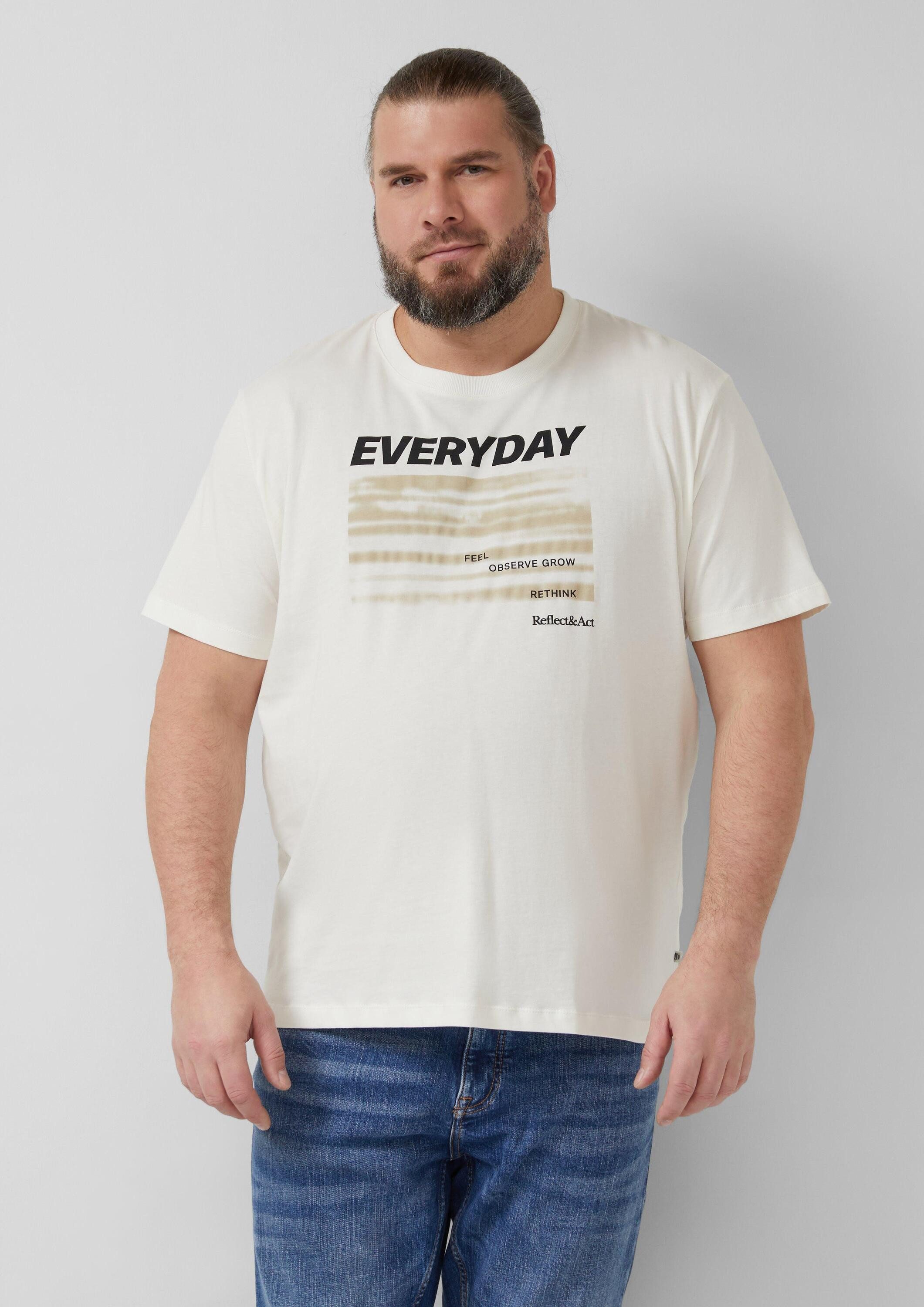 s.Oliver Kurzarmshirt T-Shirt T-Shirt aus Baumwolljersey mit Frontprint