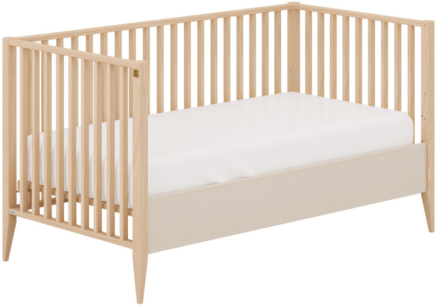 PAIDI Babybett MILA & BEN Steiff by PAIDI, 70x140cm, Buche Massivholz, Kinderbett, inkl. Lattenrost, Gitterbett höhenverstellbar, entnehmbare Sprossen – Bild 3 von 5