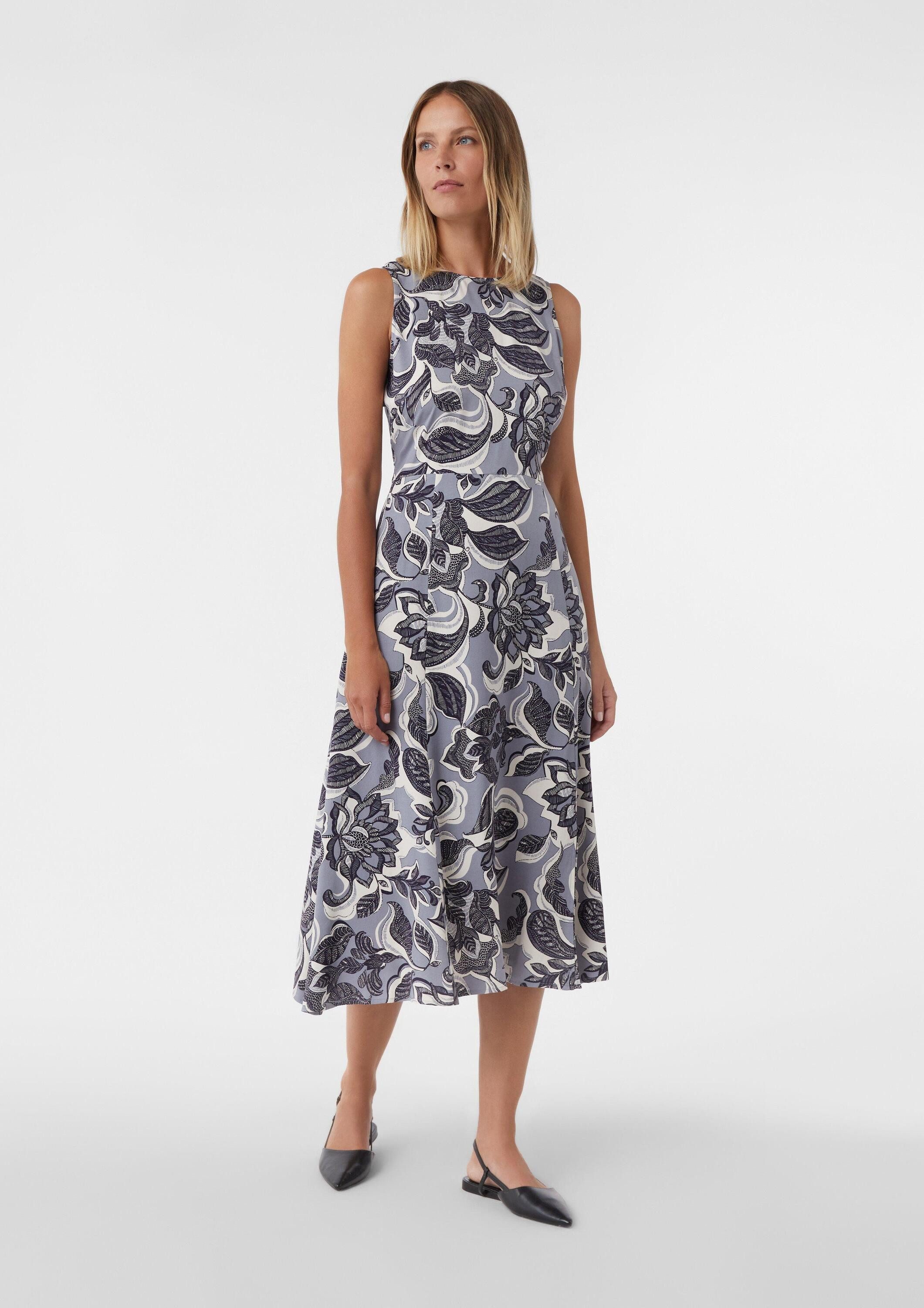 comma Midikleid Kleid Midikleid mit All-over-Print günstig online kaufen