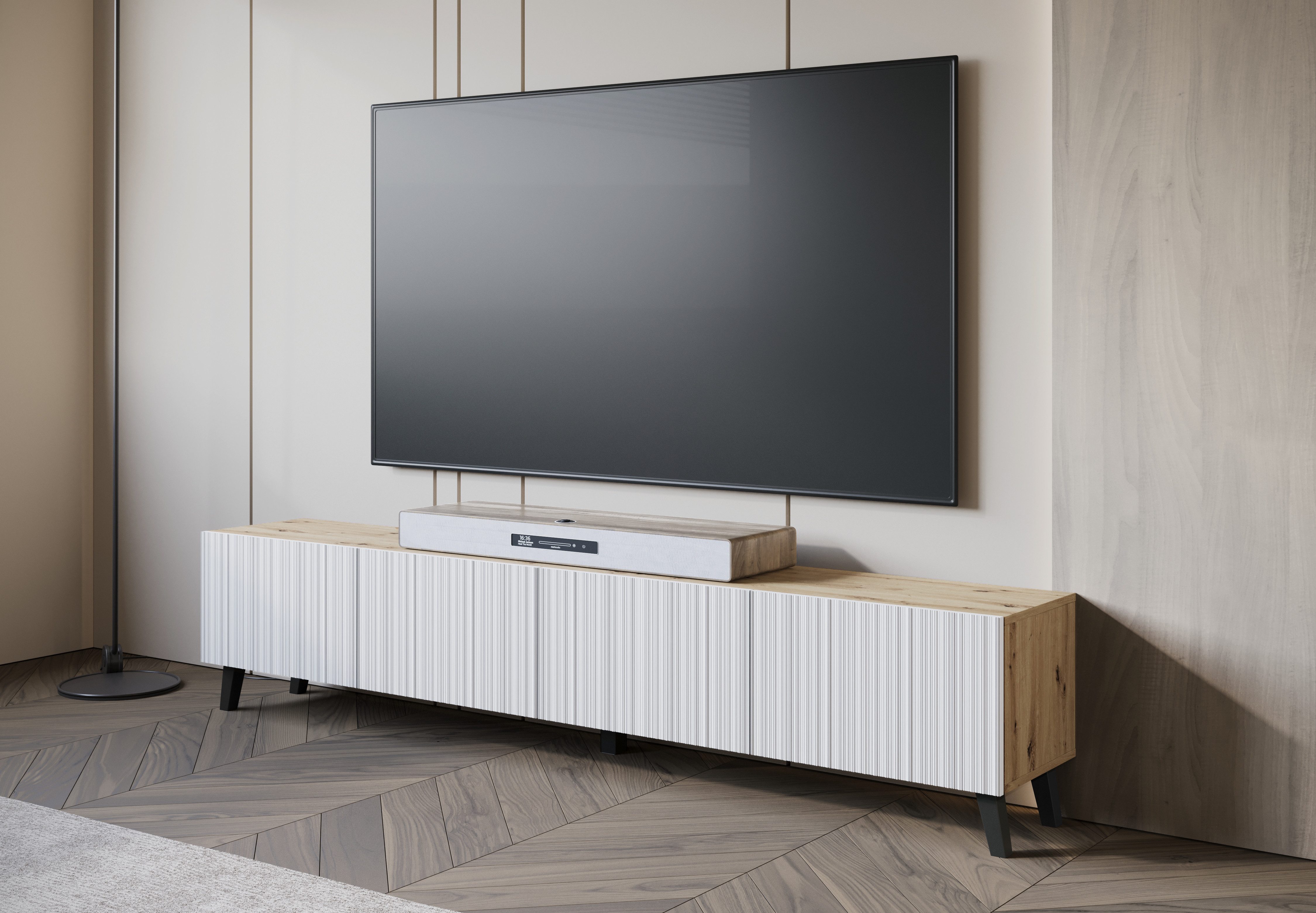 INOSIGN Lowboard PHUKET, TV-Board mit Strukturfront, günstig online kaufen