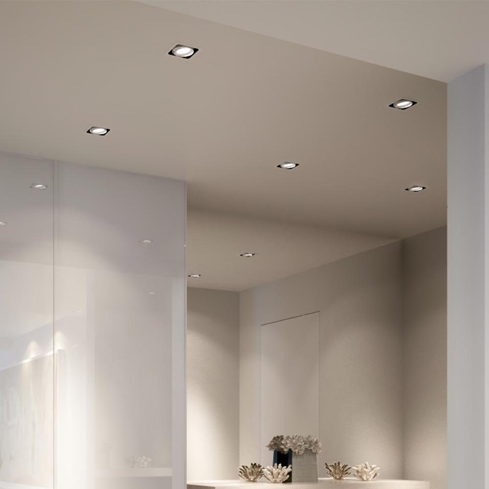 Zimmer LED LED Spot Chrom verbaut, Leuchten Warmweiß, etc-shop LED-Leuchtmittel Einbau Einbaustrahler, Lampen Decken fest 8er Wohn Set