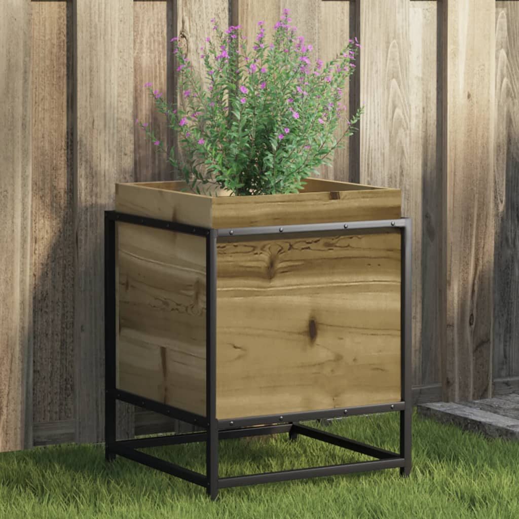 vidaXL Blumentopf Pflanzkübel 40x40x50 cm Kiefernholz Imprägniert (1 St)