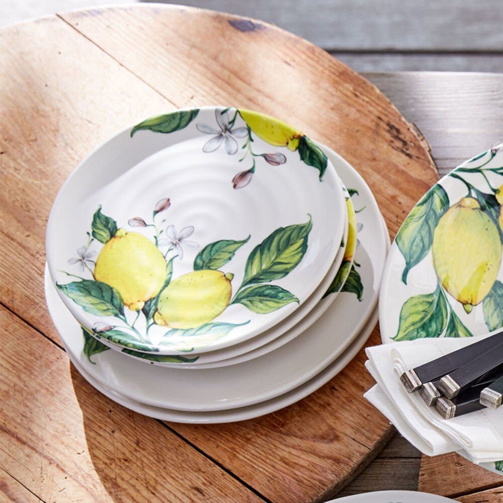 Hagen Grote Dessertteller Dessertteller Salatteller: Eindrucksvolles italienisches Dekor, (4 St)