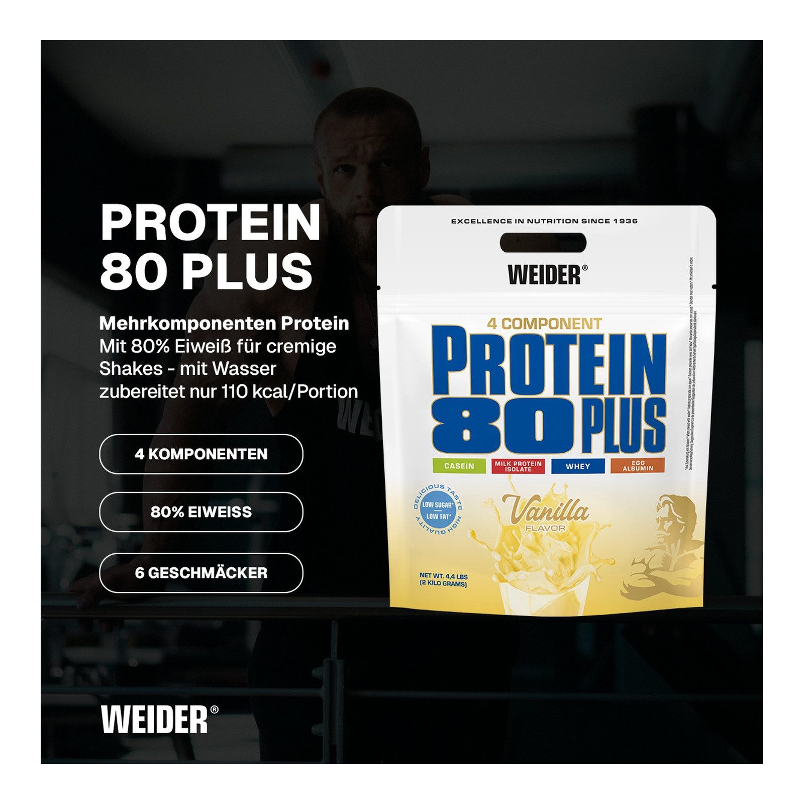 WEIDER® Weider Protein 80 Plus Pulver, 2000 g