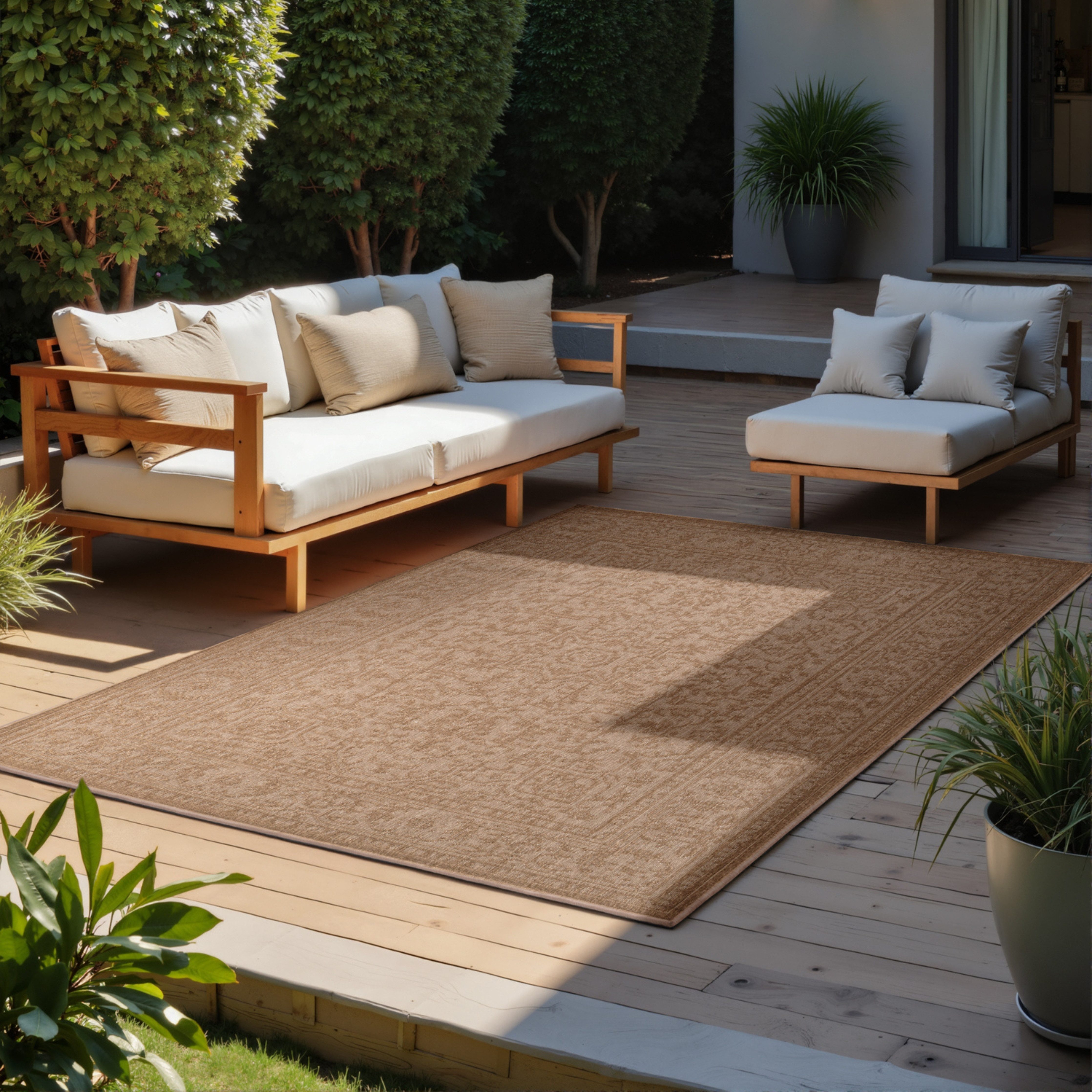 HANSE Home Outdoorteppich Kona Wendeteppich, rechteckig, Höhe: 5 mm, In und Outdoor, Flachgewebe, wetterfest, pflegeleicht, robust