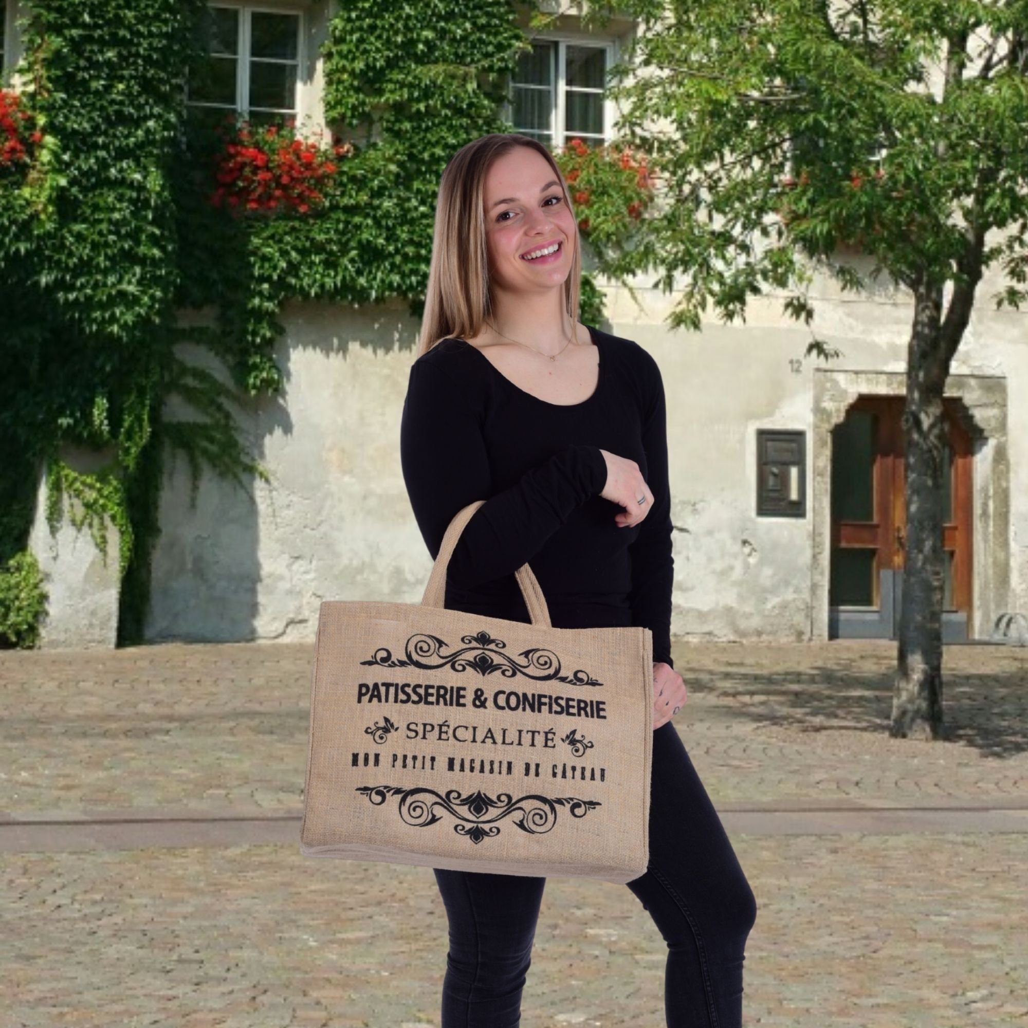Domelo Einkaufskorb Jute Einkaufskorb, Vegan Einkaufstasche, günstig online kaufen