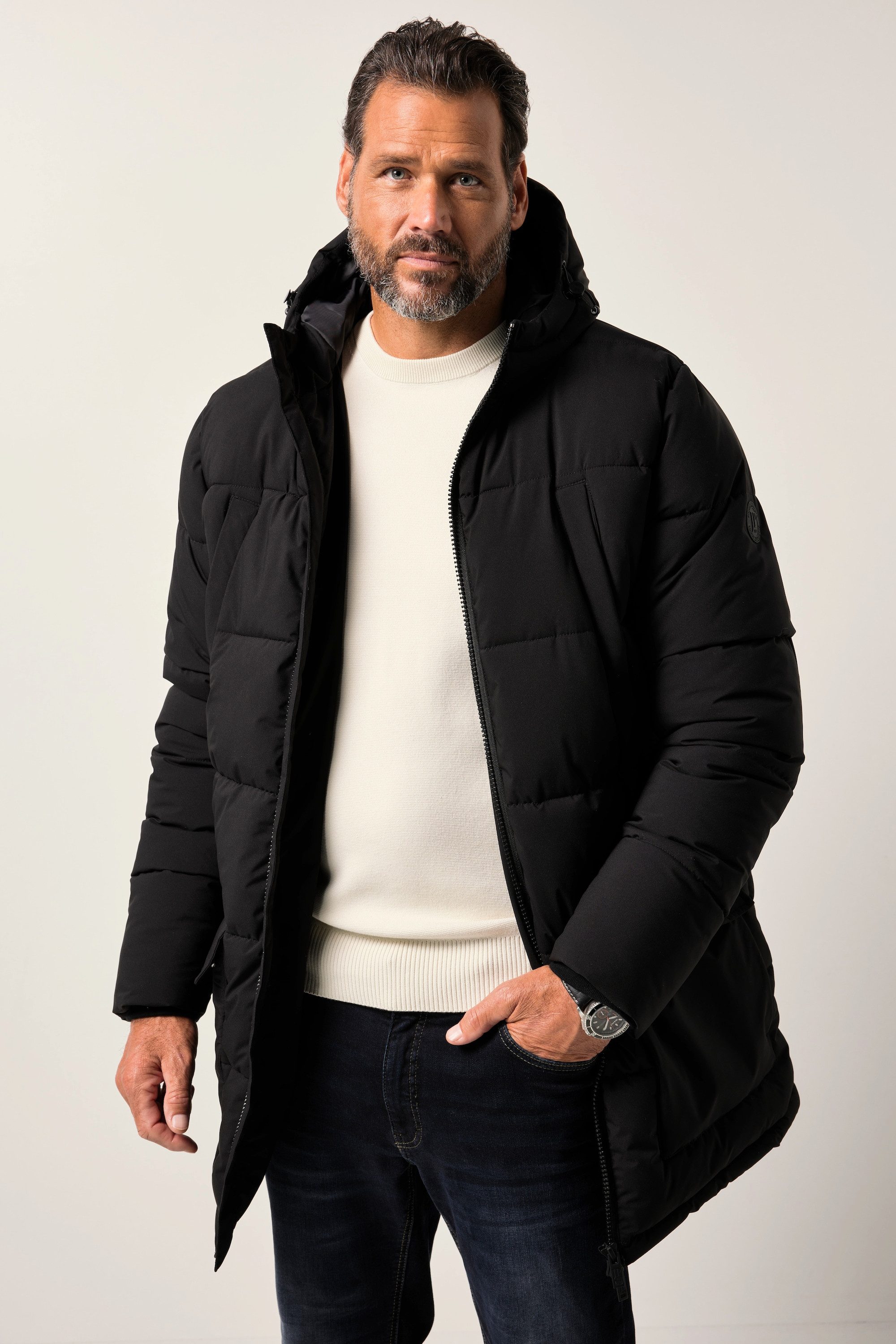 JP1880 Parka Parka Kapuze Steppfutter viele Taschen