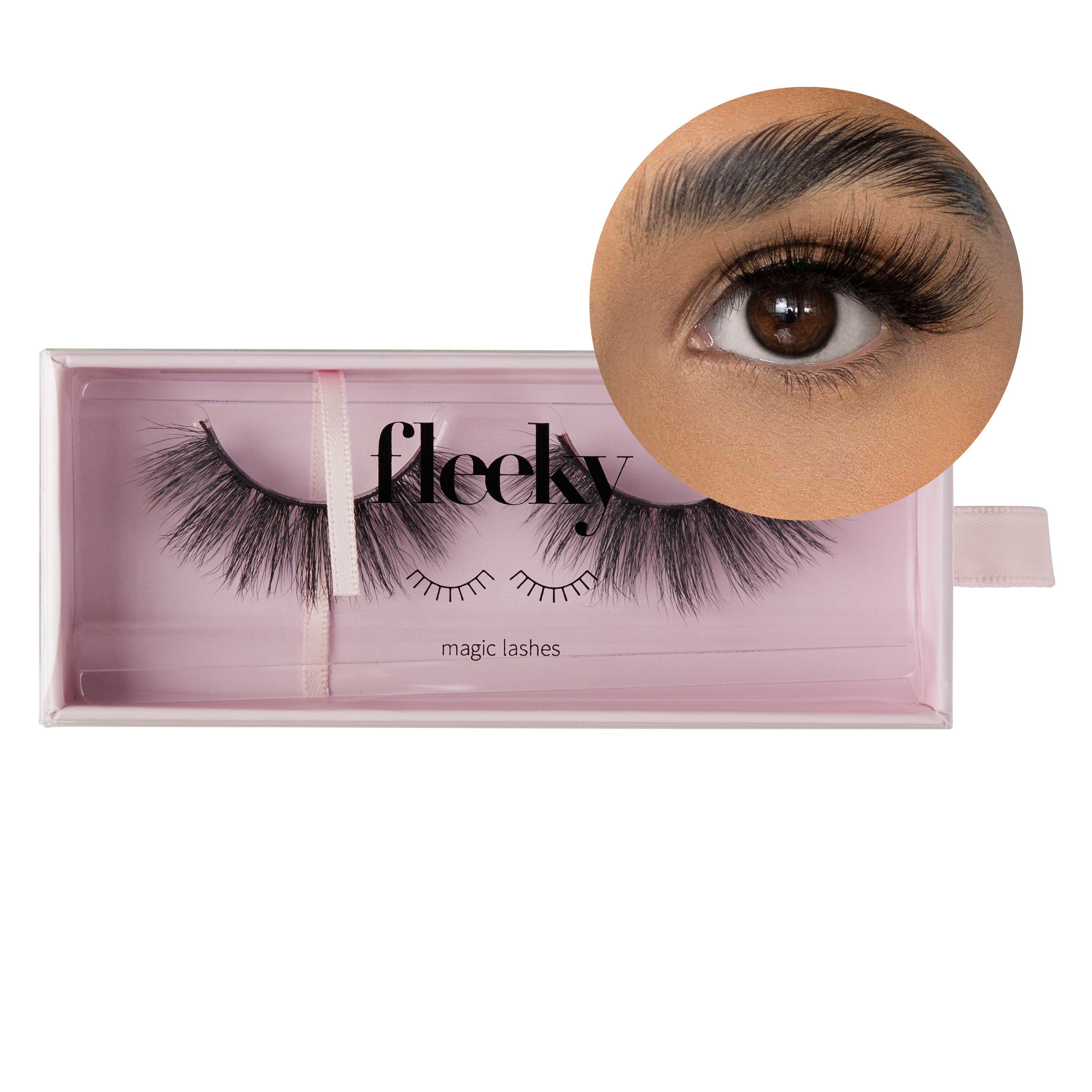 fleeky Bandwimpern fleeky Magic Lashes Sugar - Vegane & tierversuchfreie fake Lashes für deinen perfekten Augenaufschlag on fleek, künstliche Wimpern zum Kleben aus Synthetikhaar just lashes