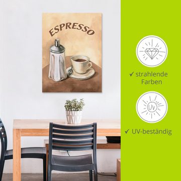 Artland Wandbild Espresso II, Getränke (1 St), als Alubild, Outdoorbild, Leinwandbild in verschied. Größen