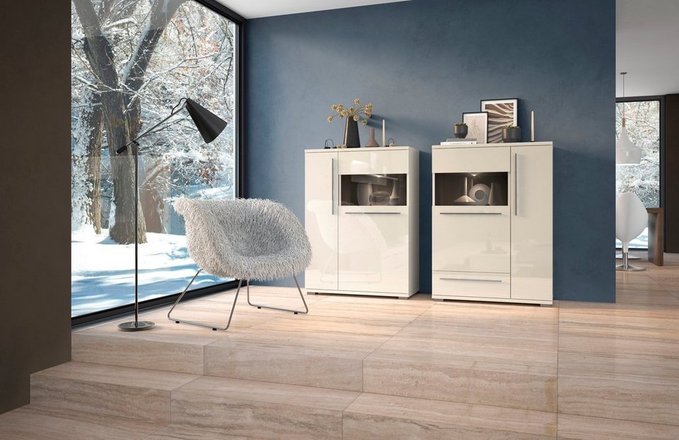 Places of Style Vitrine Piano UV lackiert, Soft-Close Funktion, Stilvoll.  Modern. Zeitlos. – Wohnen mit Places of Style