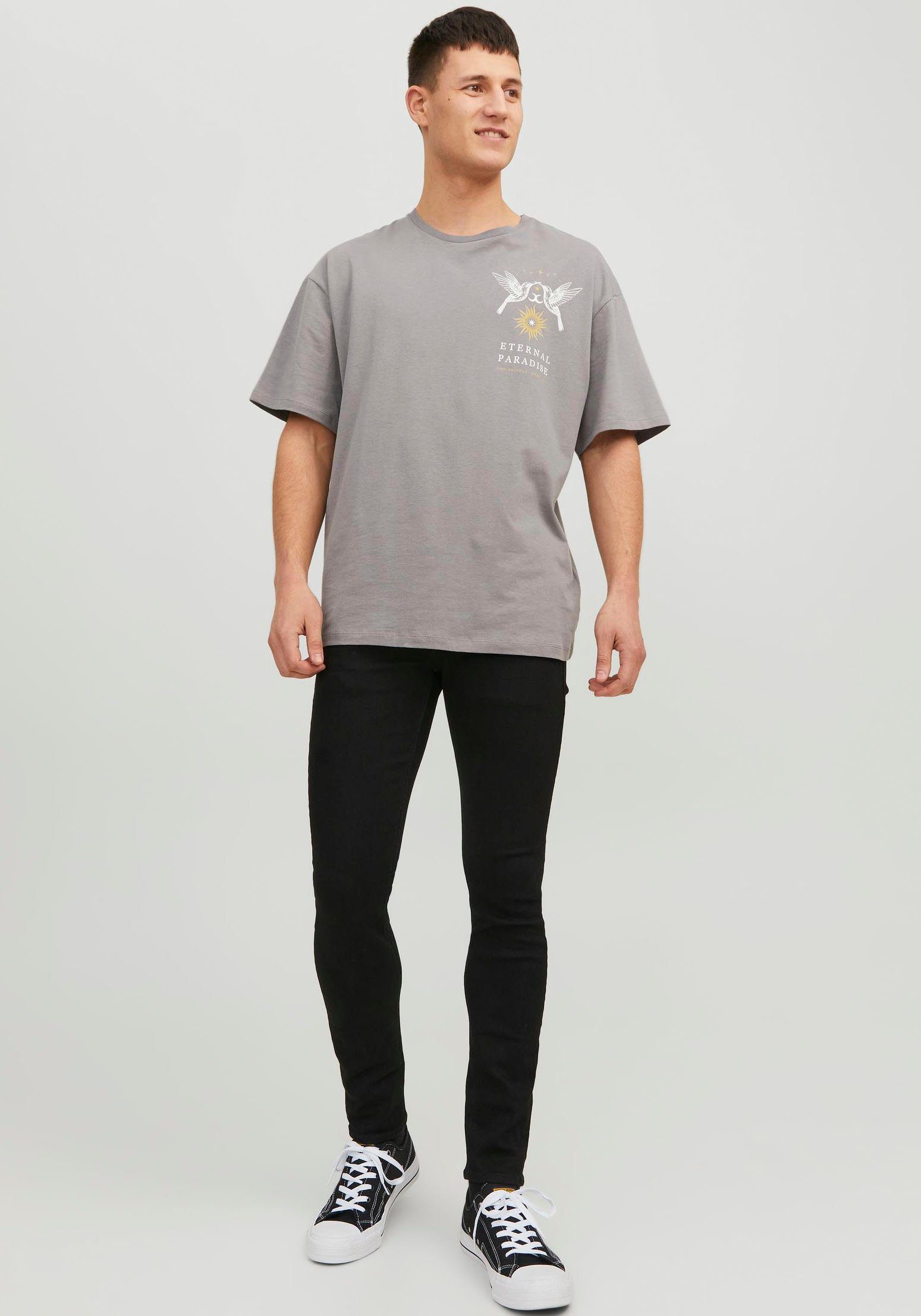 Jack & Jones Skinny-fit-Jeans JJILIAM Skinny Jeans mit Used-Waschung für schlanke Silhouette Abriebeffekte, modisch, skinny fit, Baumwollmischung
