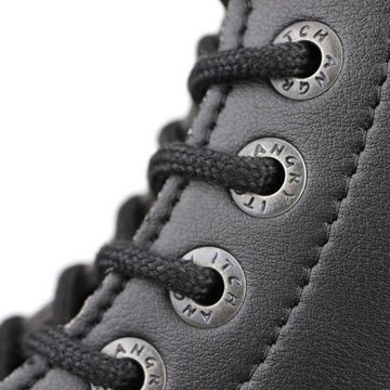 ANGRY ITCH Angry Itch 14-Loch Vegane PU Stiefel Schwarz Größe 39 Schnürstiefel aus veganem Leder, mit Stahlkappe