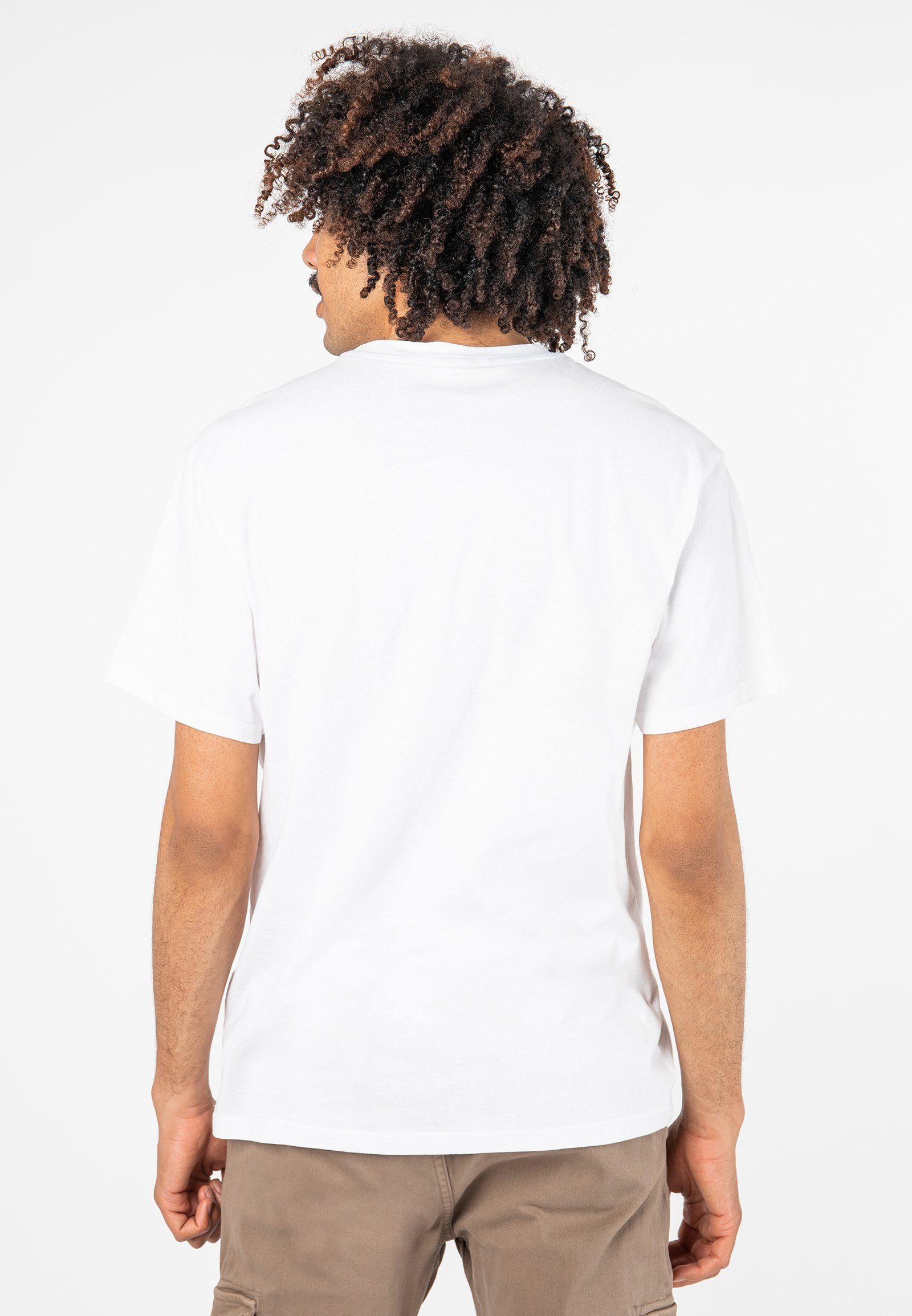 T-Shirt Sommer SUBLEVEL Print mit T-Shirt white