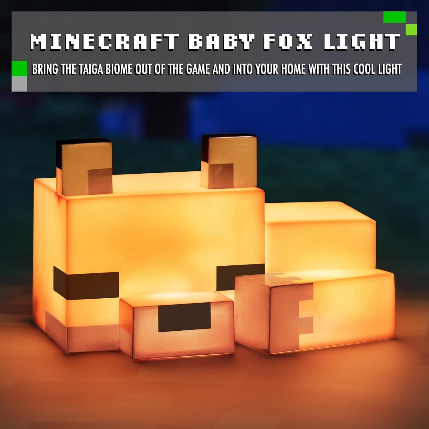 Paladone LED Dekolicht Minecraft Fuchs Nachtlicht – Offiziell lizenziert & super niedlich, LED fest integriert, Batteriebetrieben & flexibel einsetzbar – Bild 5 von 5