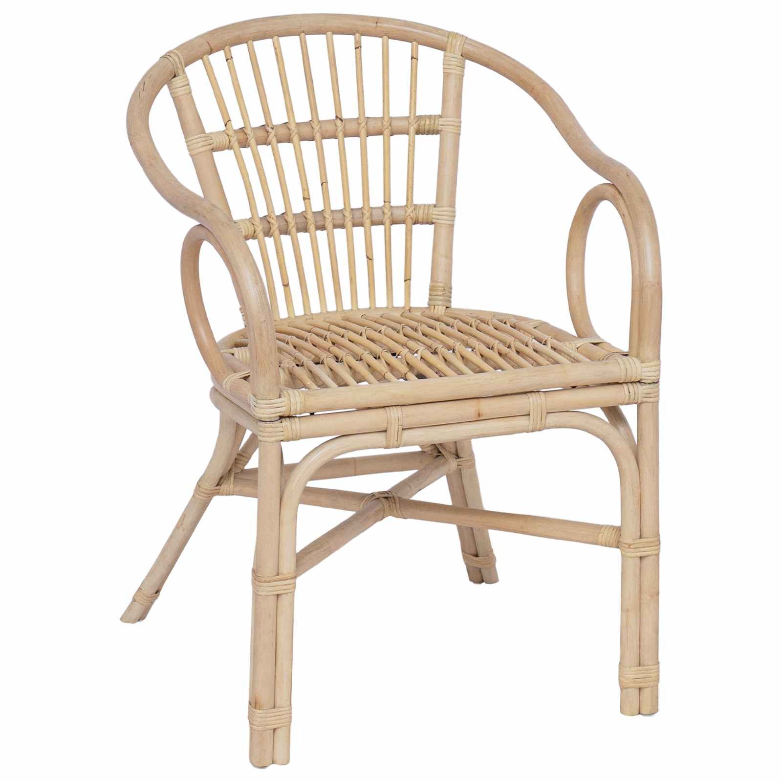 vidaXL Esszimmerstuhl Stapelstuhl Natur 58 x 60 x 81 cm Rattan (1 St)