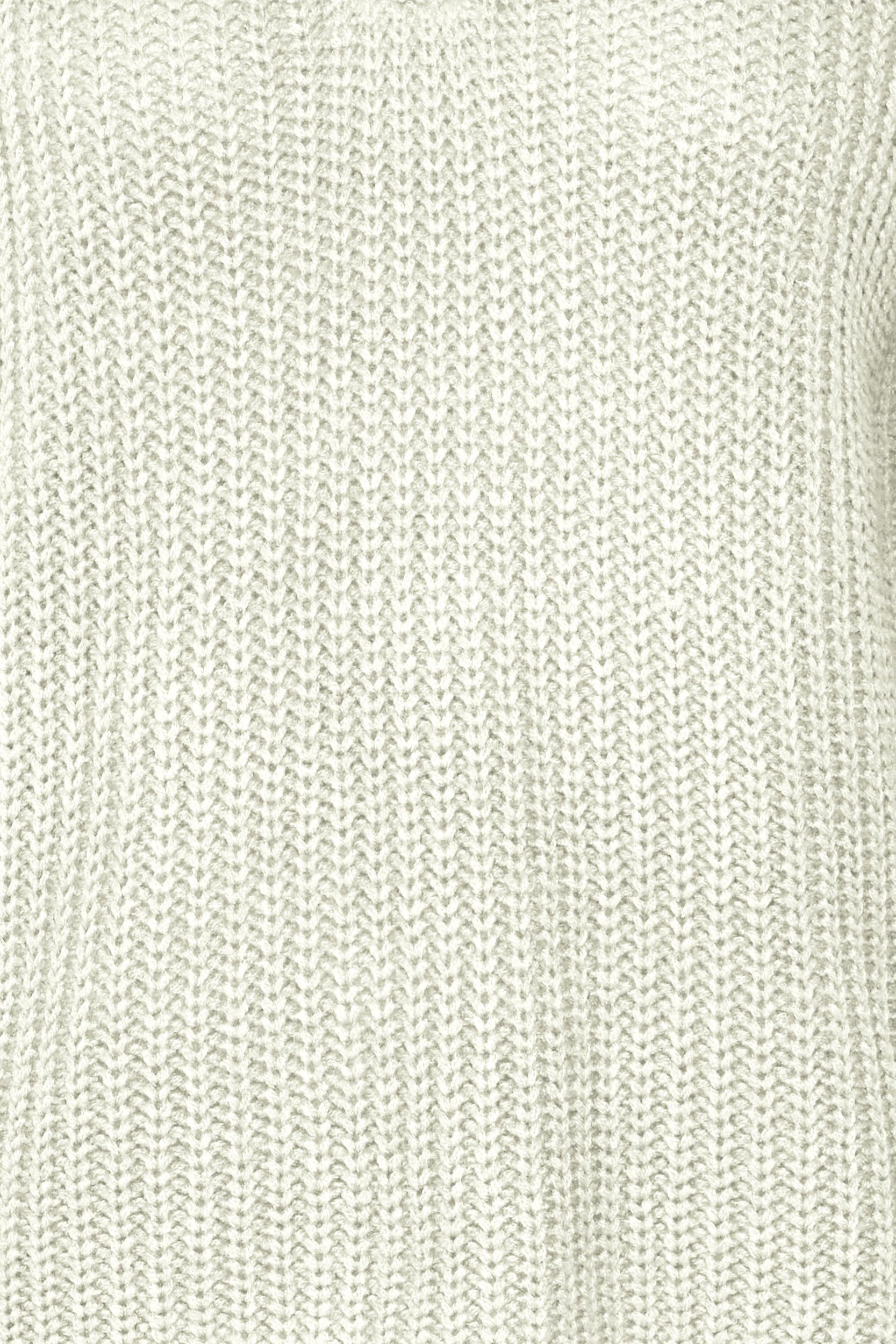 Weiß in Sweater Troyer 6677 Reißverschluss mit Pullover Kragen Strickpullover b.young Grobstrick