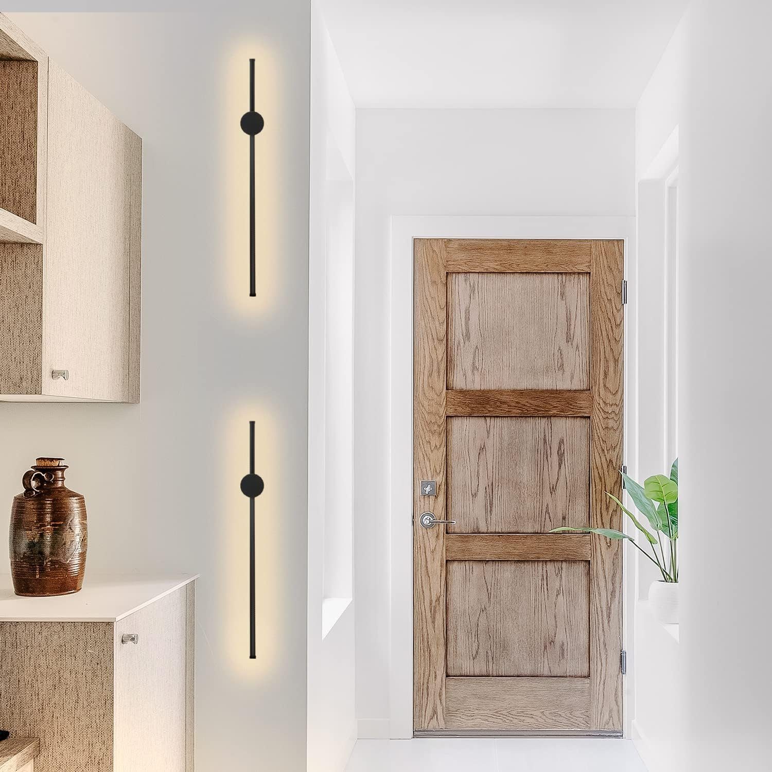 Lampada da parete led moderna per interni nera luce calda_voghion.com