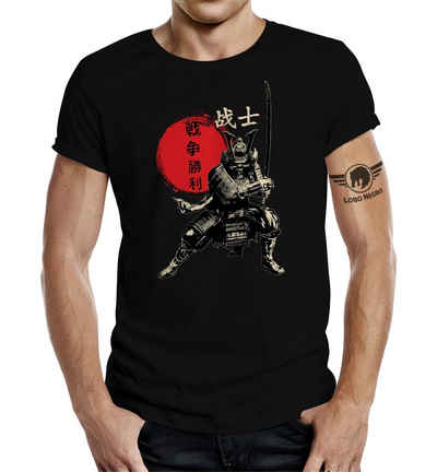 LOBO NEGRO® T-Shirt für Japan Samurai Tokio Kampfsport Fans: Warrior