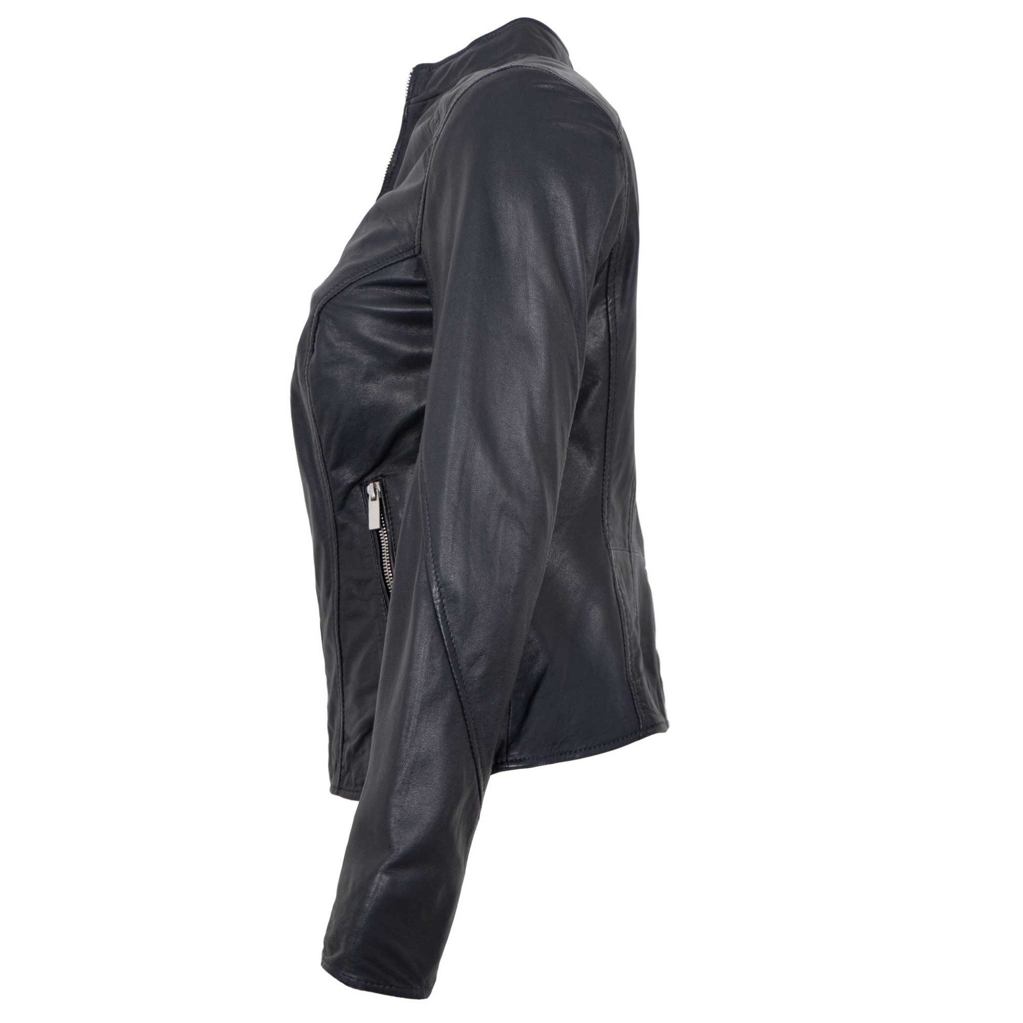 Jilani Lederjacke Fulya Jilani Collection - Damen Lederjacke Lammnappa navy günstig online kaufen