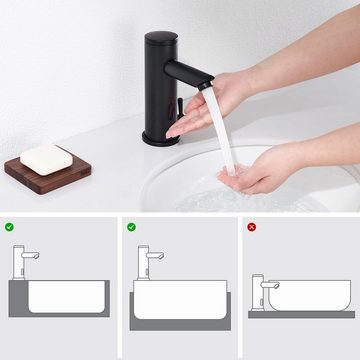 AuraLum pro Küchenarmatur Infrarot Sensor Waschtischarmatur Automatik Wasserhahn Badarmatur Mischbatterie für Badezimmer