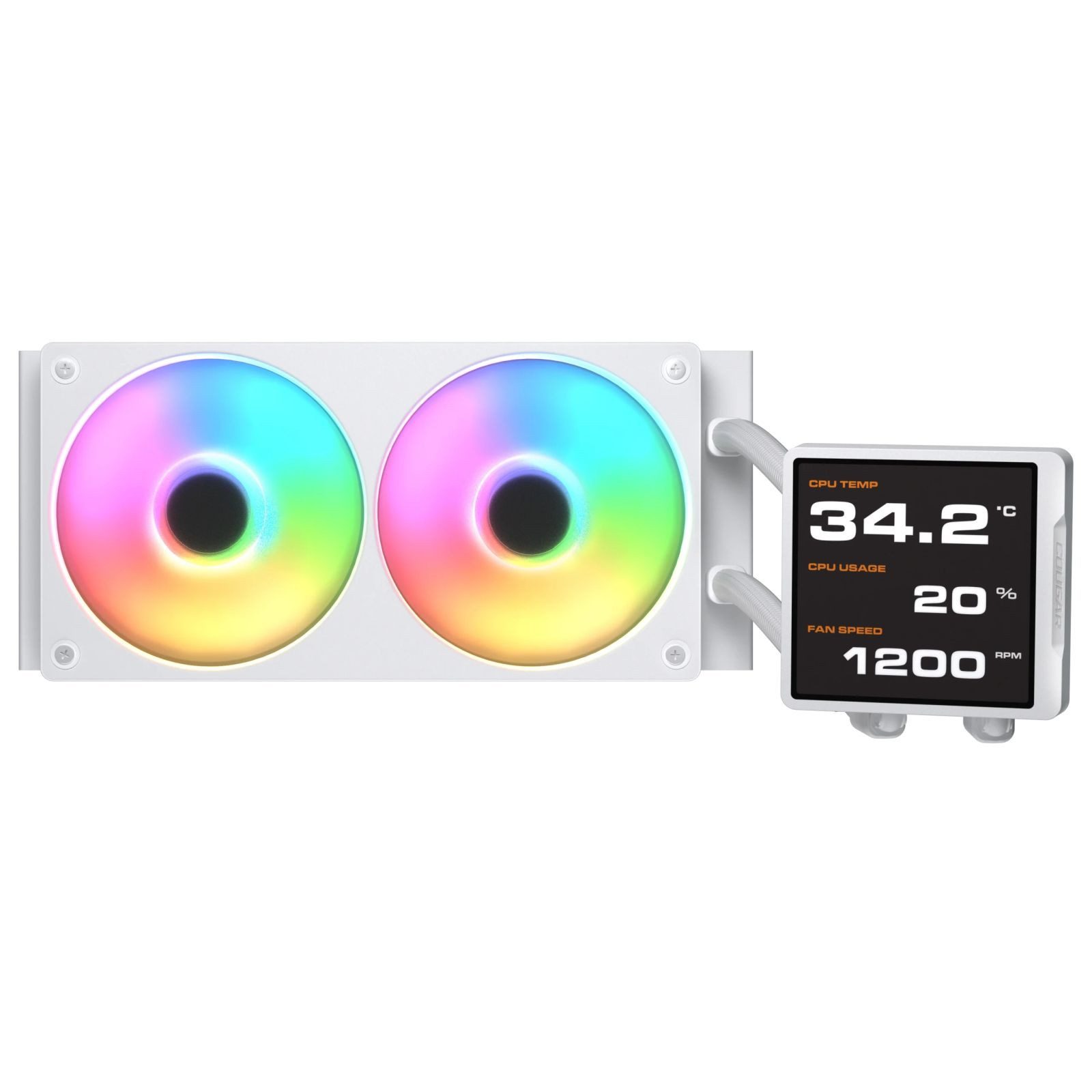Cougar CPU Kühler CPU Wasserkühlung Poseidon Vistek Pro 240,ARGB,Weiß