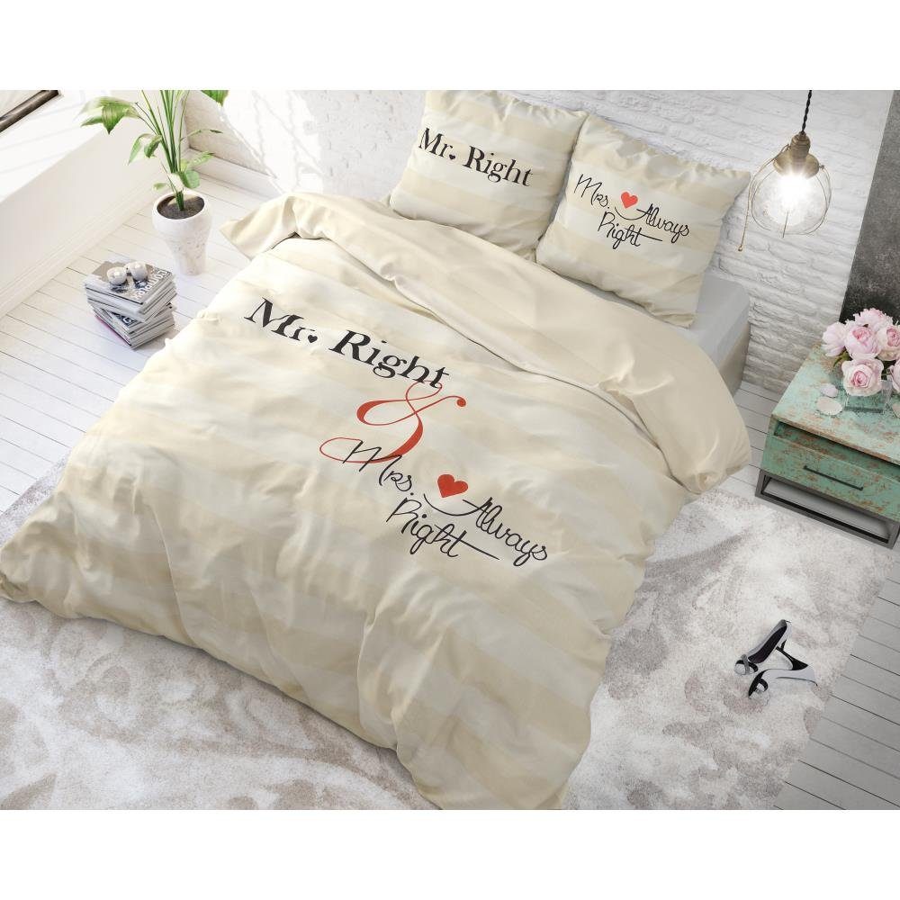 Bettwäsche »SLEEPTIME MR UND MRS ALWAYS CREME - Bettbezug +Kissenbezüge«,  Sitheim-Europe online kaufen | OTTO