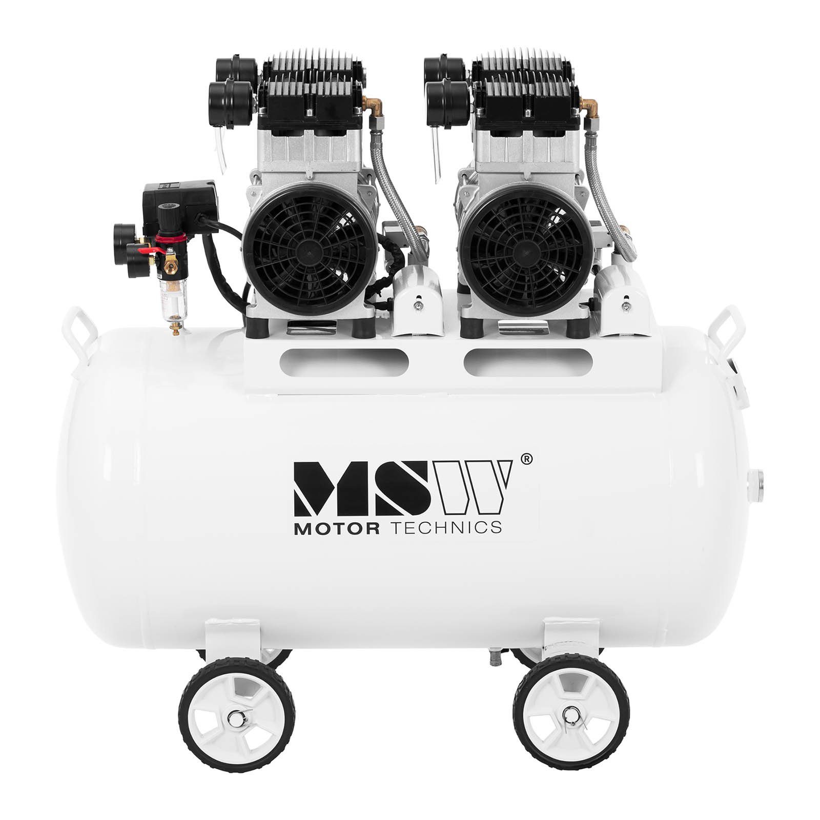 MSW Kompressor Kompressor Druckluft-Kompressor ölfrei L 100 W Luftkompressor 3000