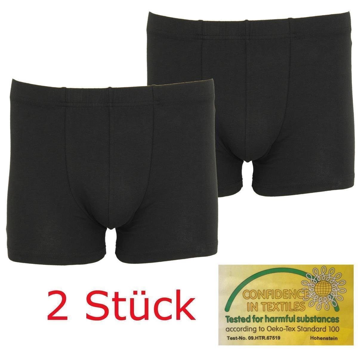 EloModa Boxershorts 2 Stück Herren Boxershorts Unterhosen Männer; (2-St) Schwarz