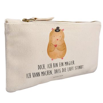 Mr. & Mrs. Panda Kosmetiktasche Hamster mit Hut - Weiß - Geschenk, Makeup, Zwerghamster, Schminktasch (1-tlg)