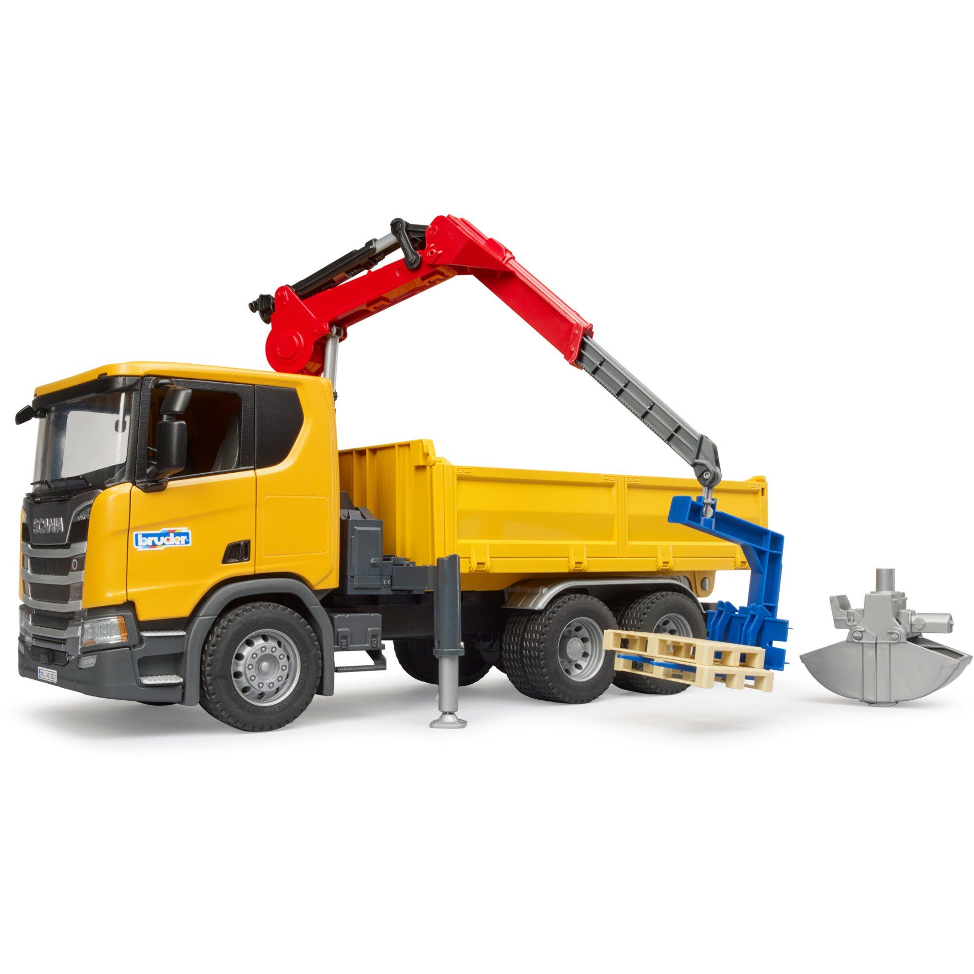 Bruder® Spielzeug-LKW bruder Scania Super 560R Baustellen-LKW mit Kran
