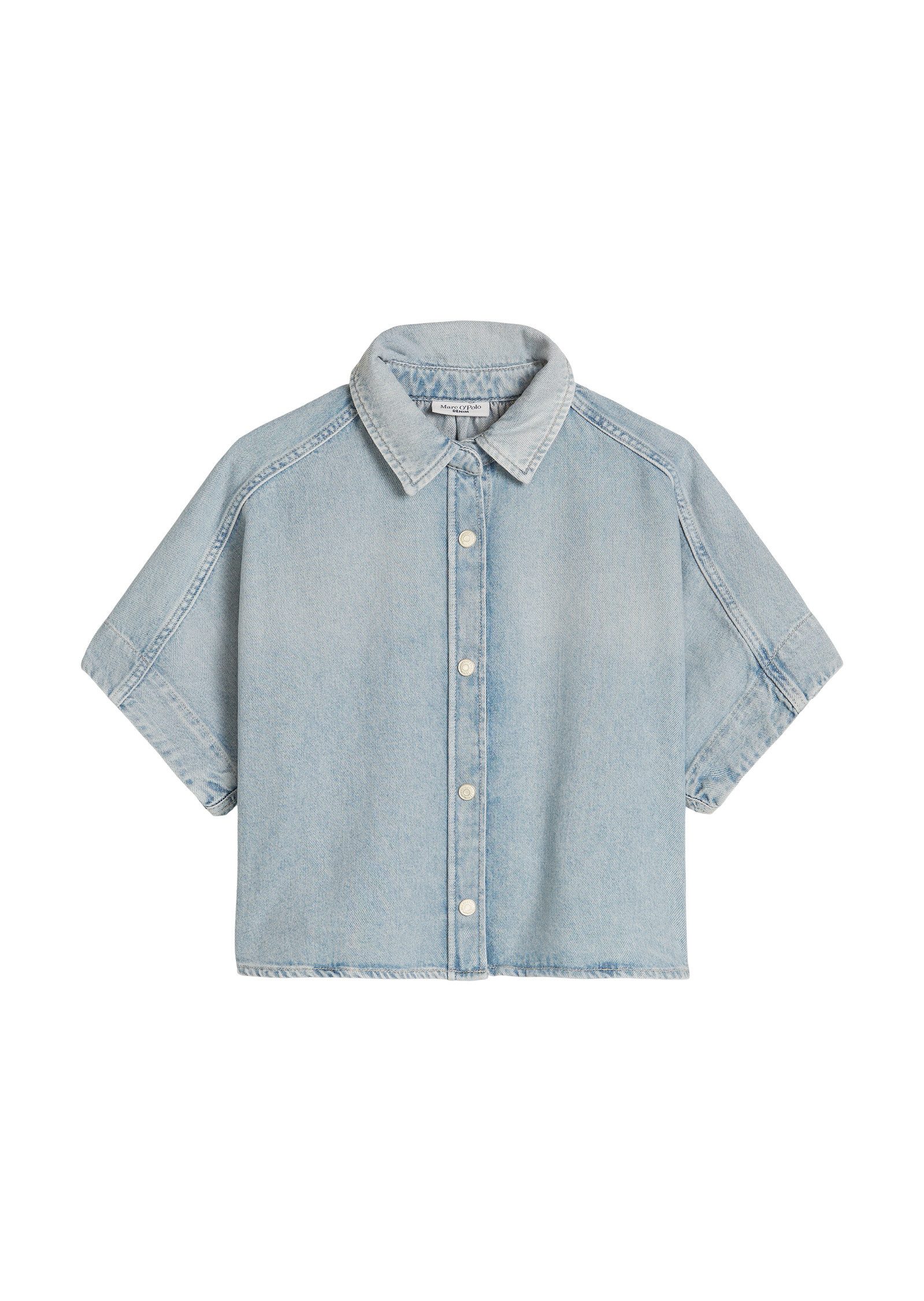 Jeansbluse aus reiner Baumwolle