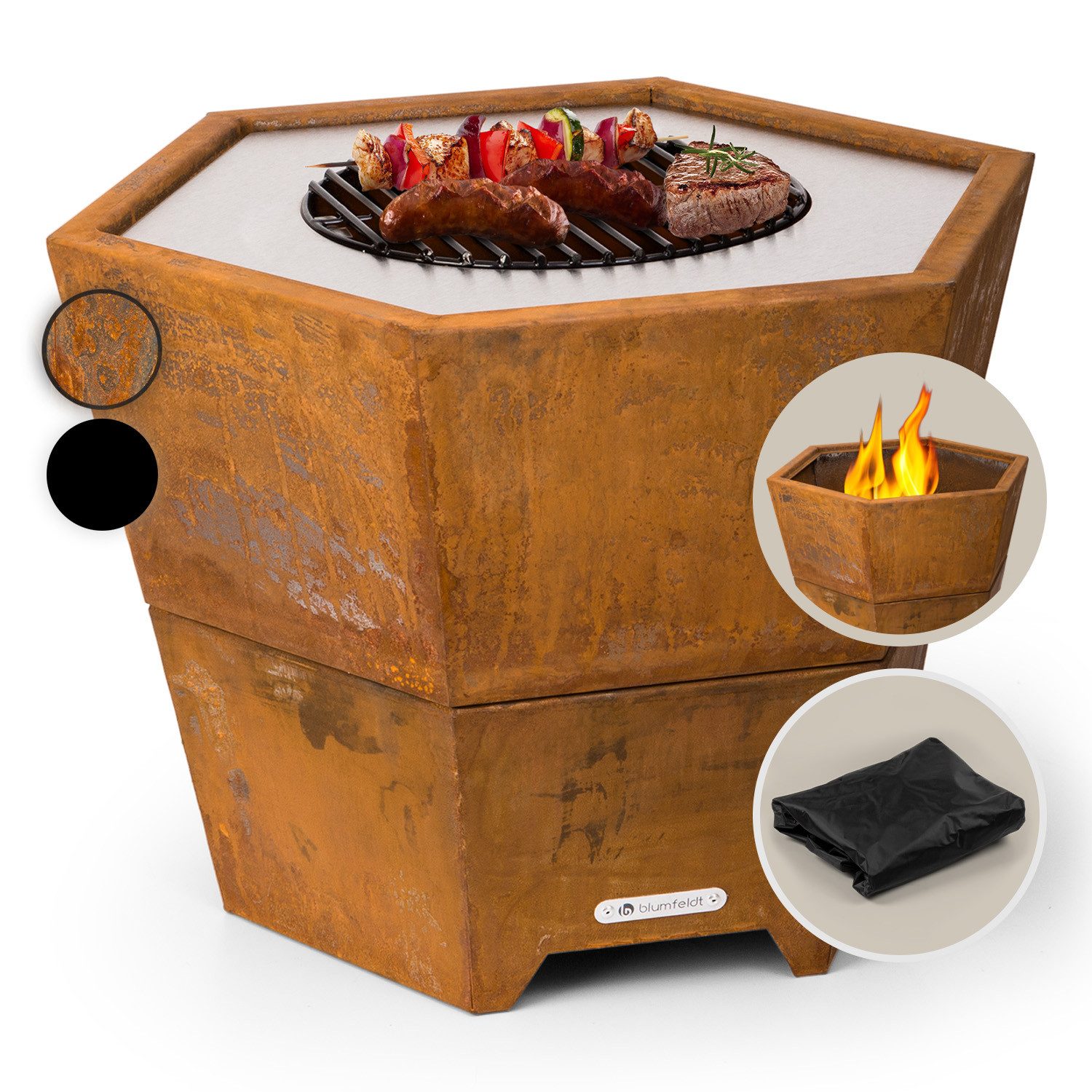 blumfeldt Feuerschale Hekla, (Set, Set), Garten günstig online kaufen
