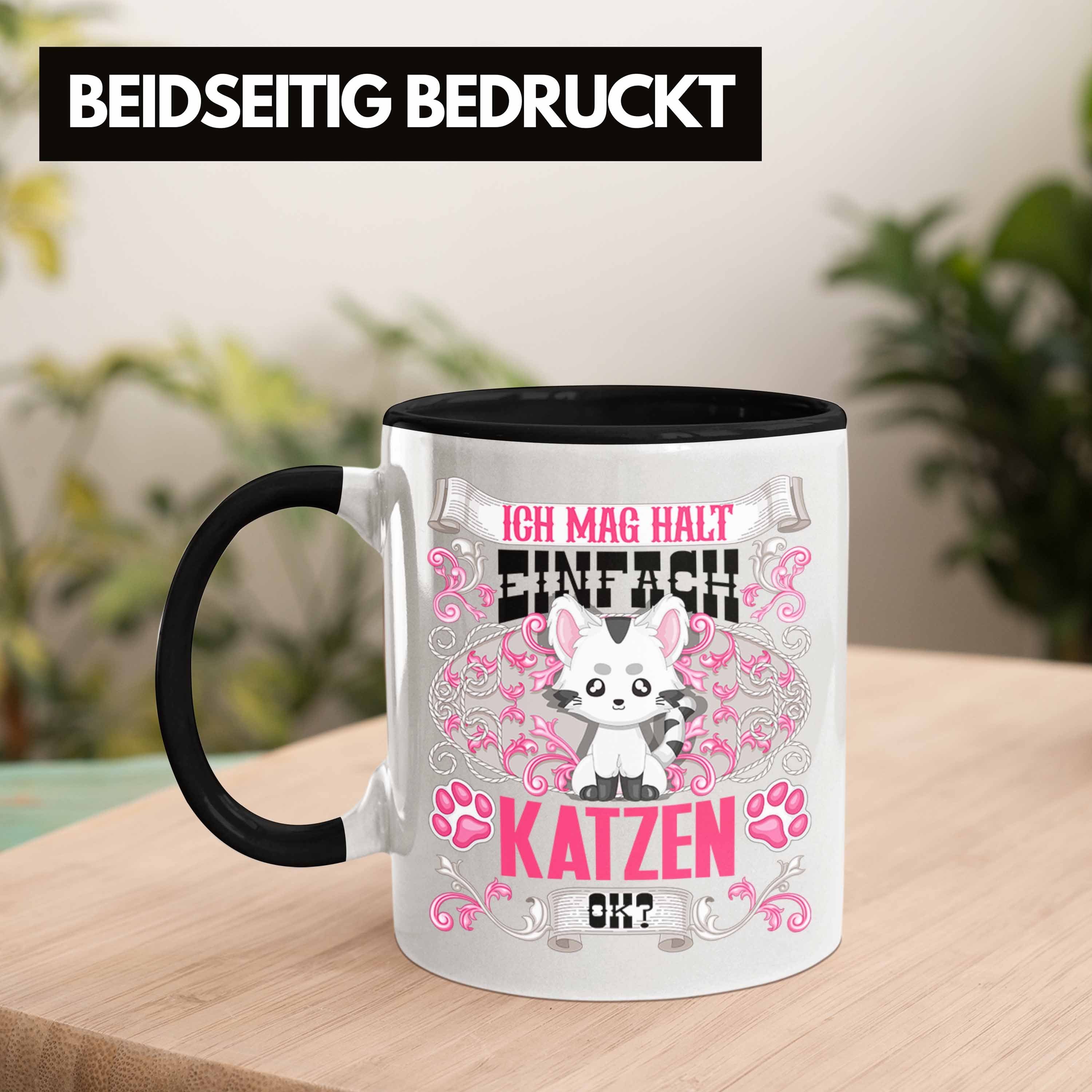 Mama Besitzer Katzen Trendation Tasse Schwarz Tasse Geschenk Spruch Katzen Trendation - Geschen