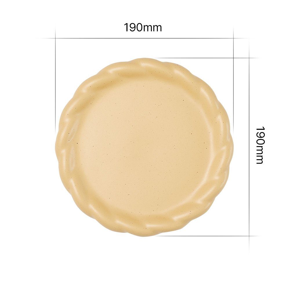 NEOFLAM® Dessertteller natürliche Dessertteller (1 Keramik, 19 St), - Blei Frei Finger 100% Better & Keramik PFOA, von Cadmium Gelb, cm