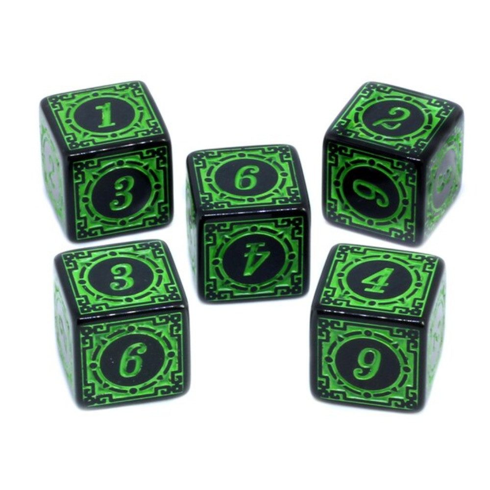 Spiel Mystische Würfel - 10 Stück Grün für Rollenspiele