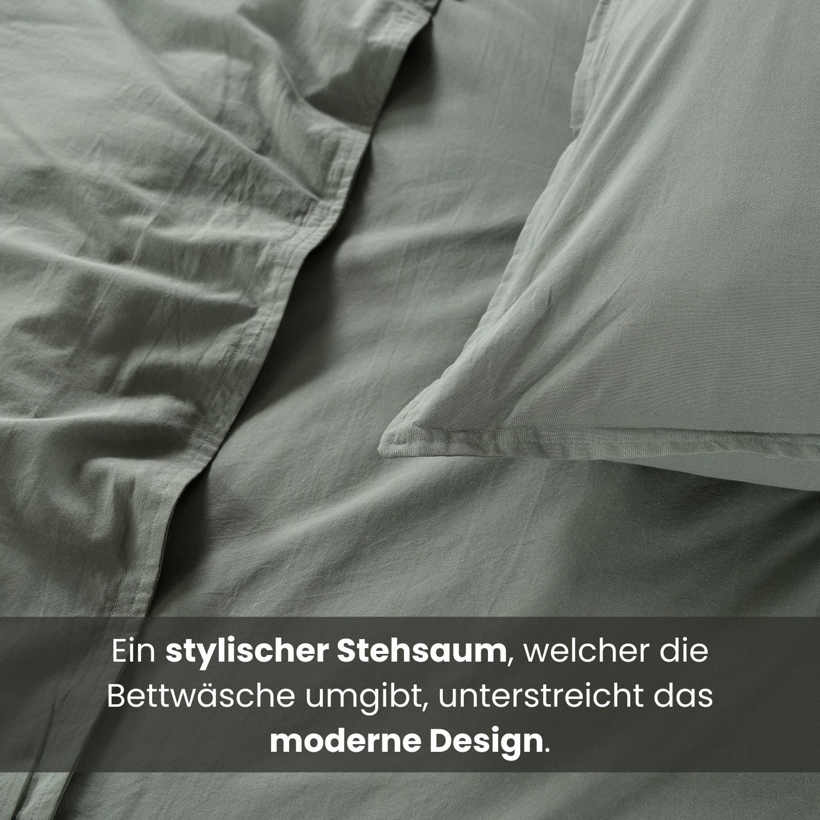 wometo Bettwäsche Stone Washed 135x200 Renforcé, Baumwolle, 2 teilig, OEKO-TEX®, 100% Baumwolle, Bettwäsche im Knitterlook mit Stehsaum