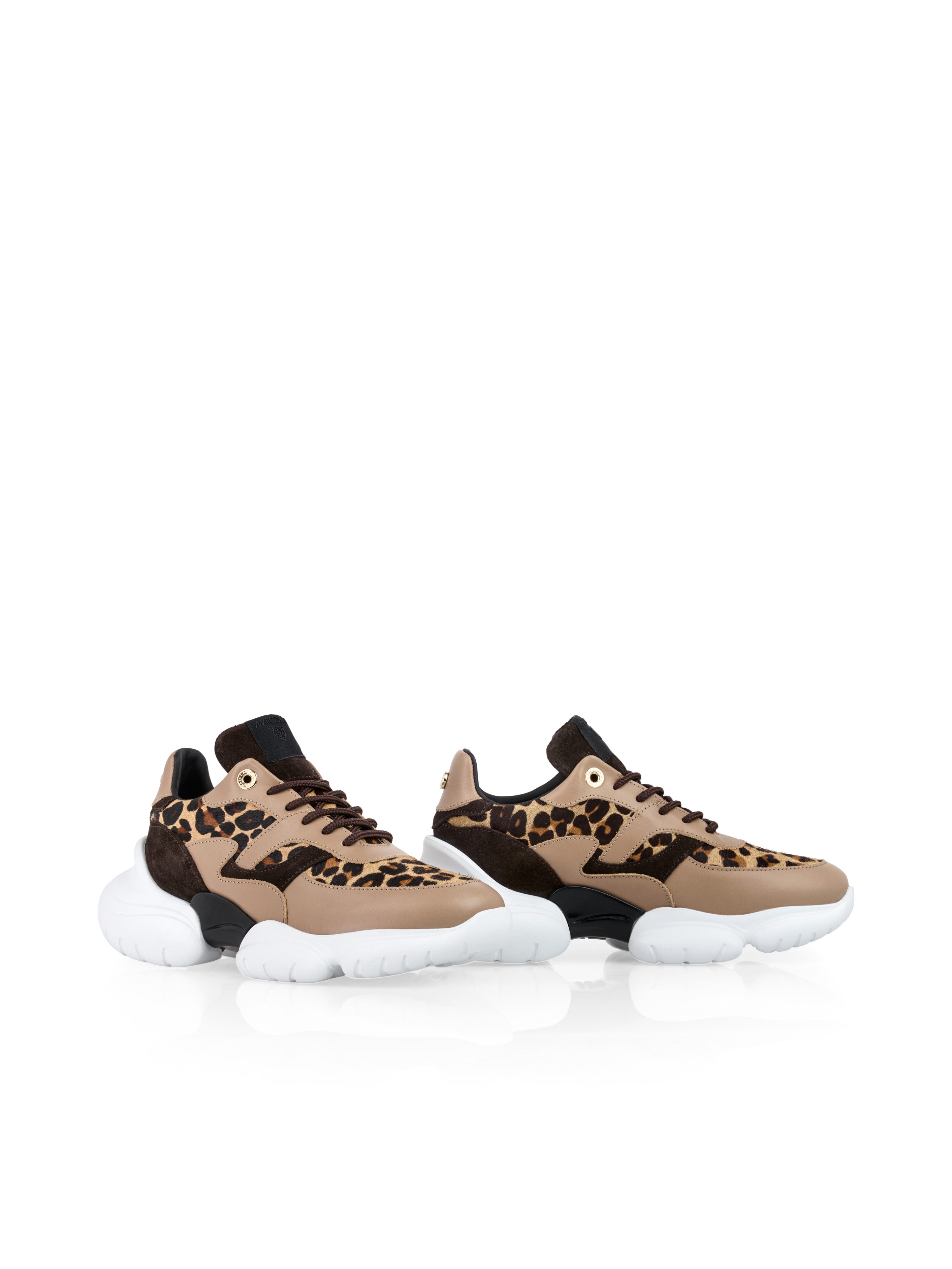 Marc Cain Ledersneaker mit Leo-Highlights Слипперы