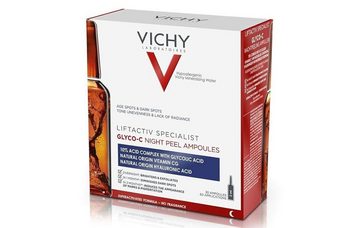 Vichy Gesichtspeeling LIFTACTIV Specialist Glyco-C Peeling Ampullen, 30x2,0 ml, Beseitigt Pigmentflecken und Aknenarben