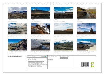 CALVENDO Wandkalender Islands Hochland (Premium, hochwertiger DIN A2 Wandkalender 2023, Kunstdruck in Hochglanz)