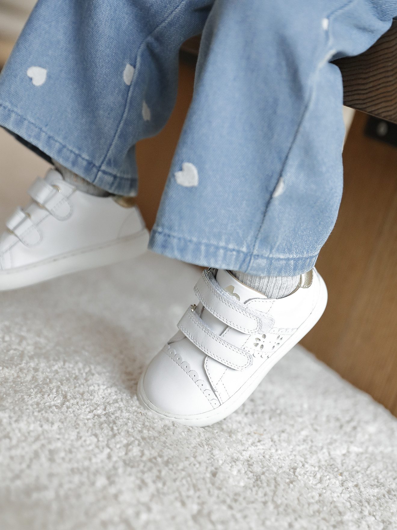 vertbaudet Baby Klett-Sneakers aus Leder Babystiefel